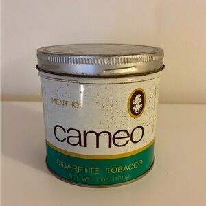 Vintage Cameo Tobacco Tin | 6oz Metal Cigarette Container